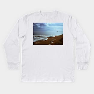 An Angry Sea - Outer Banks Kids Long Sleeve T-Shirt